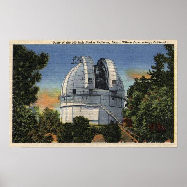Ansicht des Observatoriums und der Teleskopkuppel Poster (Vorne)