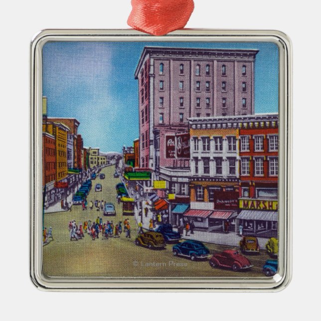 Ansicht des öffentlichen Platzes Ornament Aus Metall (Vorne)