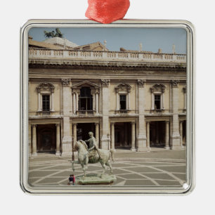 Ansicht des Palazzo Nuovo Silbernes Ornament