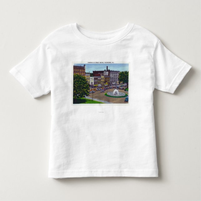 Ansicht des Platz-Brunnens Kleinkind T-shirt (Vorderseite)
