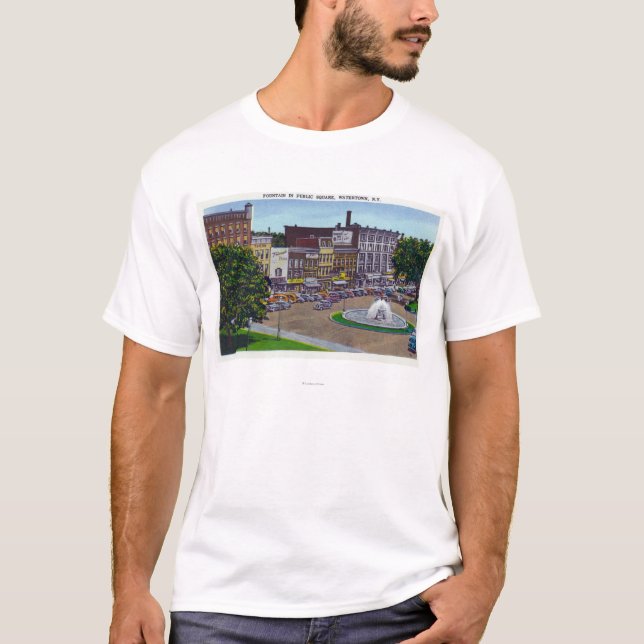 Ansicht des Platz-Brunnens T-Shirt (Vorderseite)