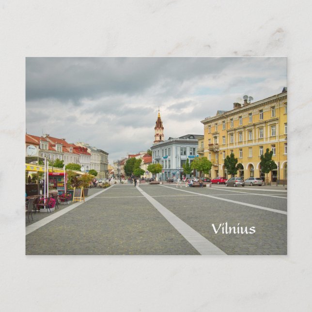 Ansicht des Rathauses, Vilnius Litauen Postkarte (Vorderseite)