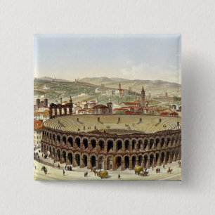 Ansicht des römischen Amphitheatre, Verona, Button