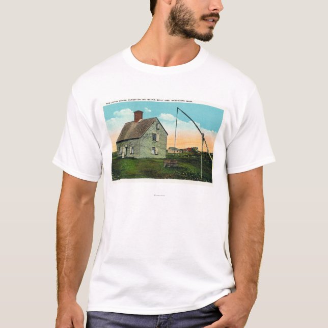 Ansicht des Sarg-Hauses, am ältesten auf der Insel T-Shirt (Vorderseite)