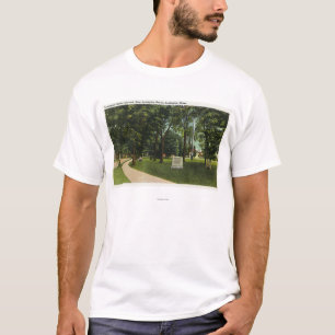Ansicht des Schlachtfelds, jetzt Lexington-Grün T-Shirt