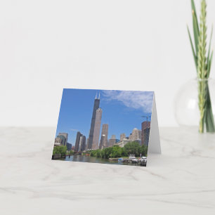 Ansicht des Sears Tower vom Chicago River Karte