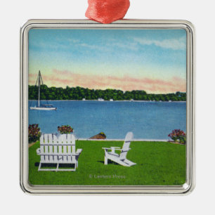 Ansicht des Sees Ornament Aus Metall