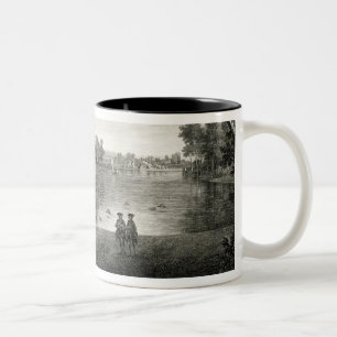 Ansicht des Sees vom Mitte-Weg im Garde Zweifarbige Tasse