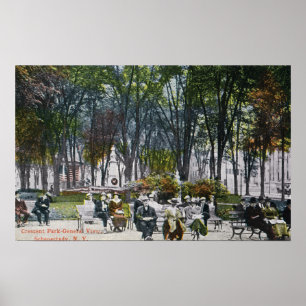 Ansicht des sichelförmigen Parks Poster