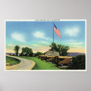 Ansicht des South Battery and Flag Bastion Poster