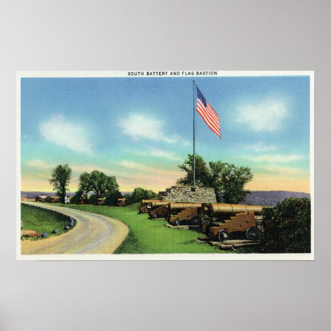 Ansicht des South Battery and Flag Bastion Poster (Vorne)