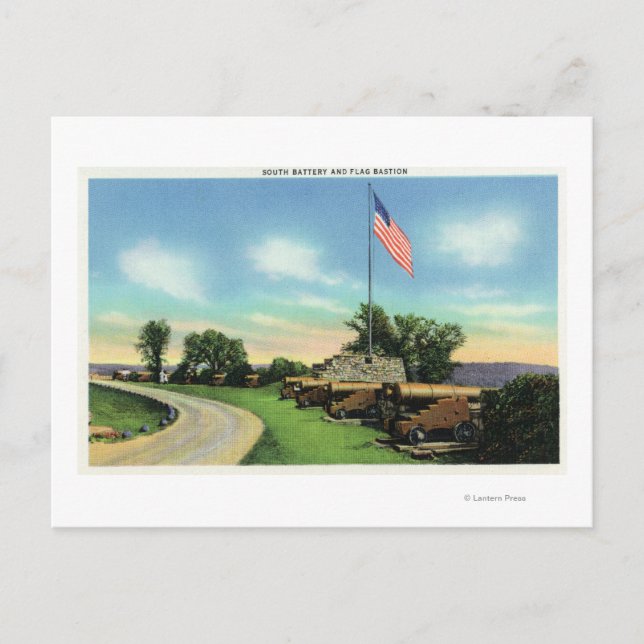 Ansicht des South Battery and Flag Bastion Postkarte (Vorderseite)
