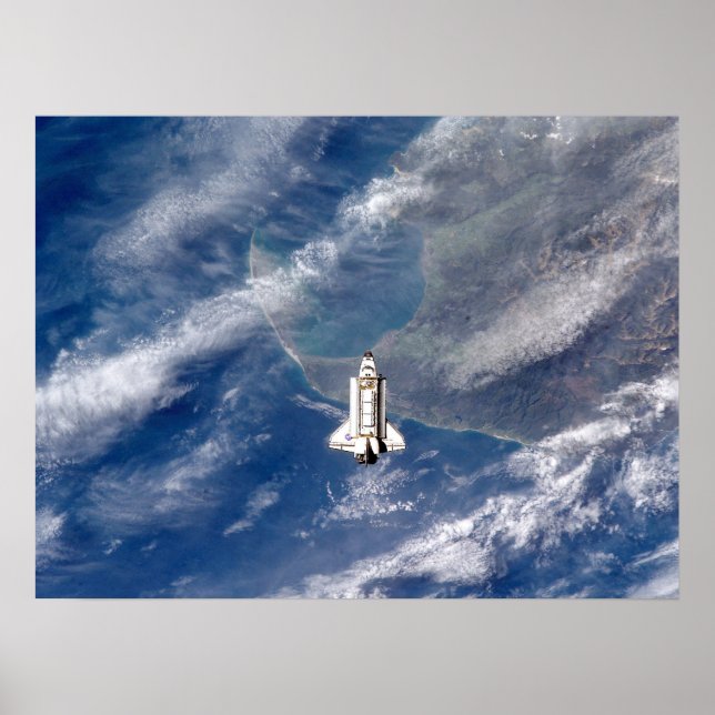 Ansicht des Space Shuttle Endeavour von der ISS Poster (Vorne)