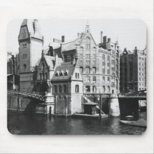 Ansicht des Speicherstadt Hamburg, c.1910 Mousepad