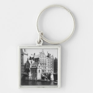 Ansicht des Speicherstadt Hamburg, c.1910 Schlüsselanhänger