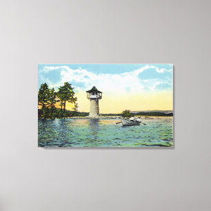 Ansicht des Spindle Point Observatoriums, des Leinwanddruck