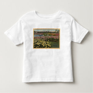 Ansicht des städtischen Rosen-Gartens Kleinkind T-shirt