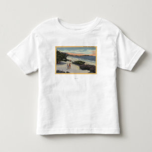 Ansicht des Strandes, Sunbathers-Gehen Kleinkind T-shirt
