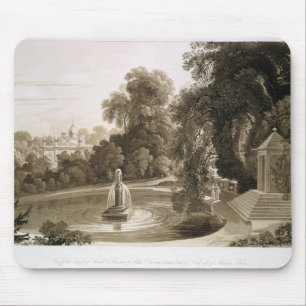 Ansicht des Tempels von Suryah und des Brunnens Mousepad