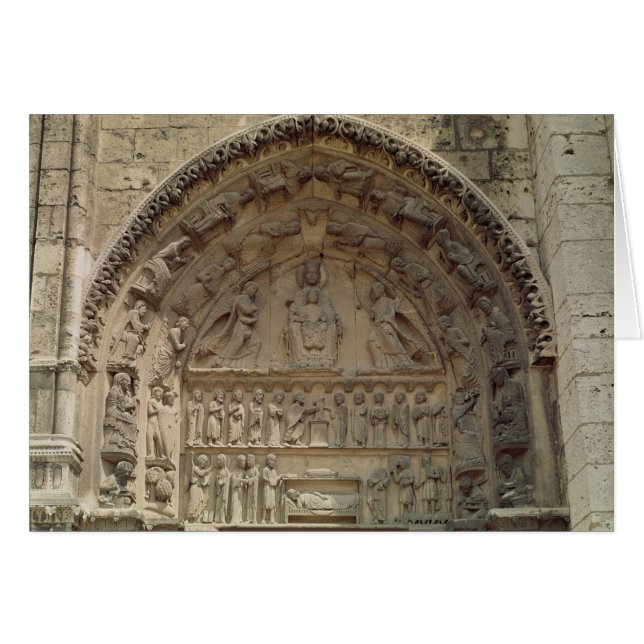 Ansicht des Tympanum, der Madonna darstellt (Vorderseite (Horizontal))