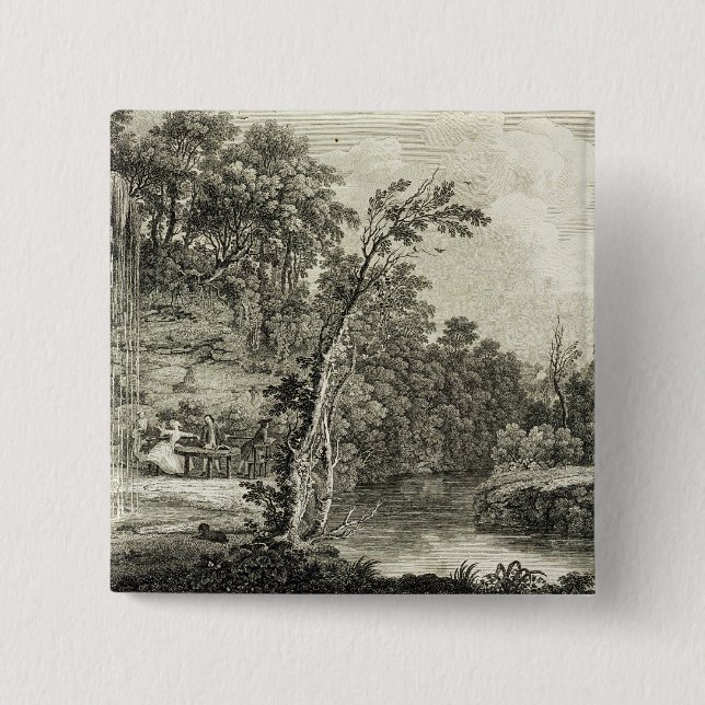 Ansicht des versteinernden Frühlinges nannte Button (Vorderseite)