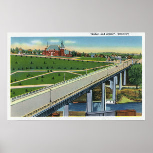 Ansicht des Viaduct und des Äußeren der Poster
