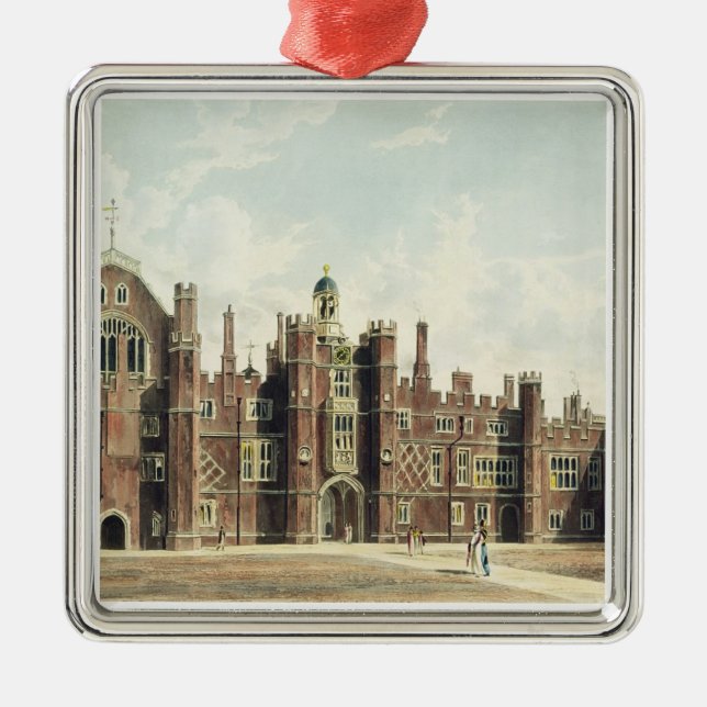 Ansicht des Vierecks am Hampton Court-Palast für Silbernes Ornament (Vorne)