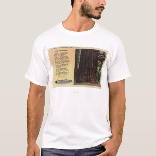 Ansicht des Weg-Rotholzes flach T-Shirt