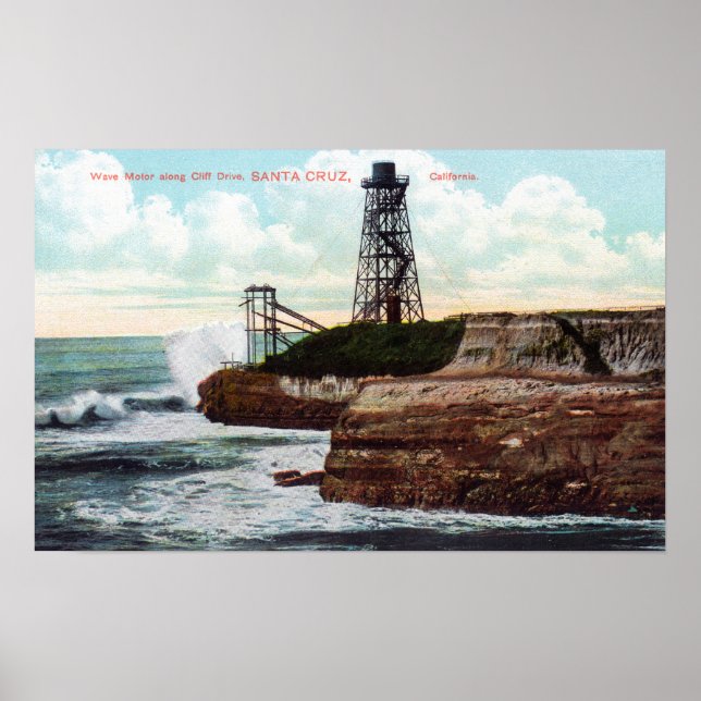 Ansicht des Wellenmotors auf dem Cliff Drive Poster (Vorne)