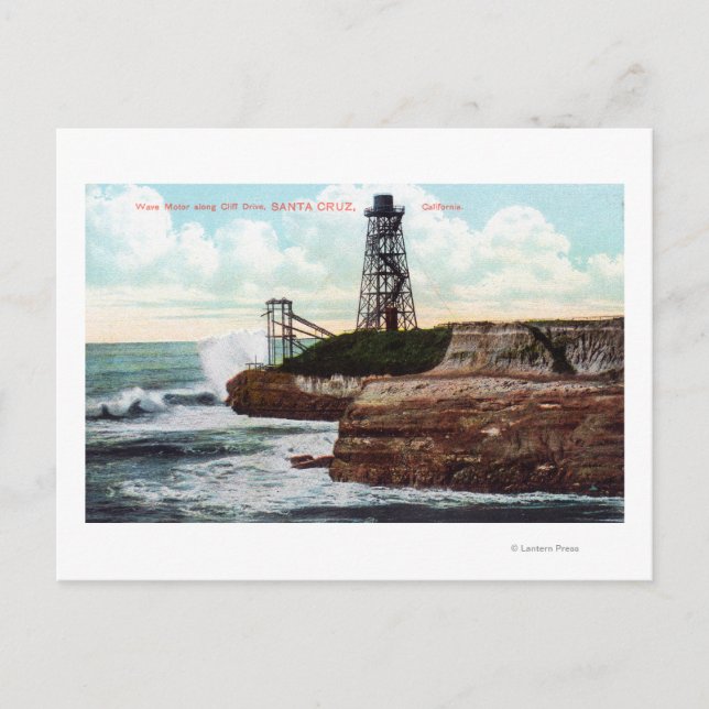 Ansicht des Wellenmotors auf dem Cliff Drive Postkarte (Vorderseite)