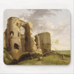 Ansicht des Westtors Pevensey Schlosses, Sussex, Mousepad