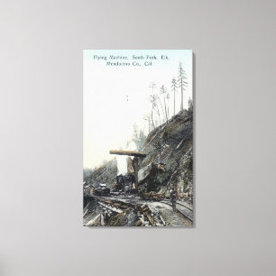 Ansicht des zusammenpassenden Fliegens, Leinwanddruck