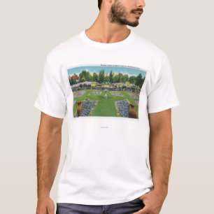 Ansicht ein der Chautauqua See-Anwesen-Gärten T-Shirt
