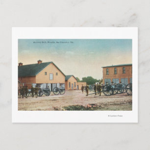 Ansicht einer Artilleriebohrmaschine bei Presidio Postkarte