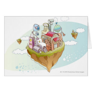 Ansicht einer bunten abstrakten Illustration