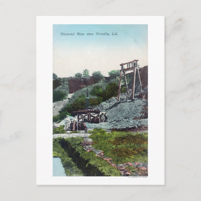 Ansicht einer Diamond MineOroville, CA Postkarte (Vorderseite)