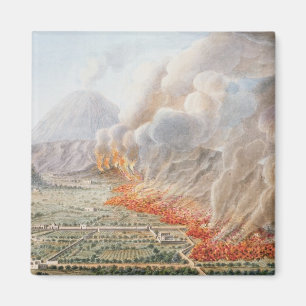 Ansicht einer Eruption vom Vesuv, die an anfing Magnet
