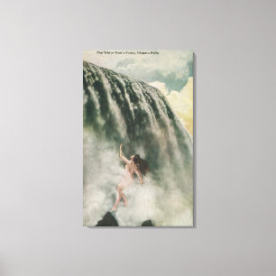 Ansicht einer Frau in den Fällen Leinwanddruck