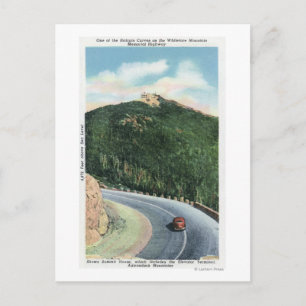 Ansicht einer Haarnadelkurve auf der Gedenkstätte Postkarte