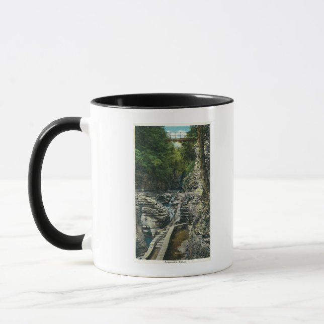 Ansicht einer Hängebrücke Tasse (Links)
