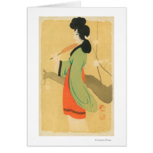 Ansicht einer japanischen Frau in Paris, Frankreic