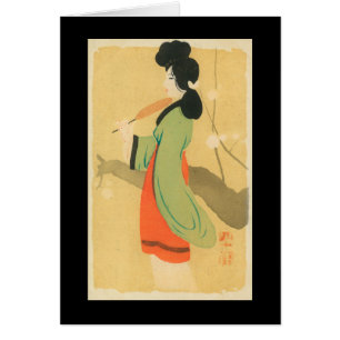 Ansicht einer japanischen Frau in Paris, Frankreic