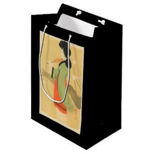 Ansicht einer japanischen Frau in ParisParis, Mittlere Geschenktüte