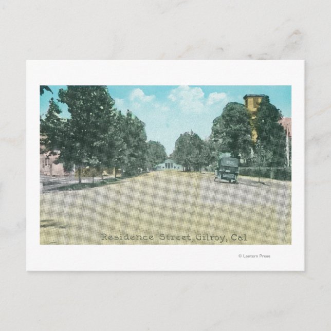 Ansicht einer Residenz StreetGilroy, CA Postkarte (Vorderseite)