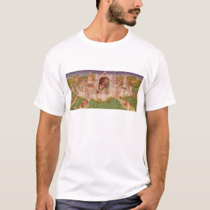 Ansicht einer Stadt mit den Arbeitern, die Straße T-Shirt