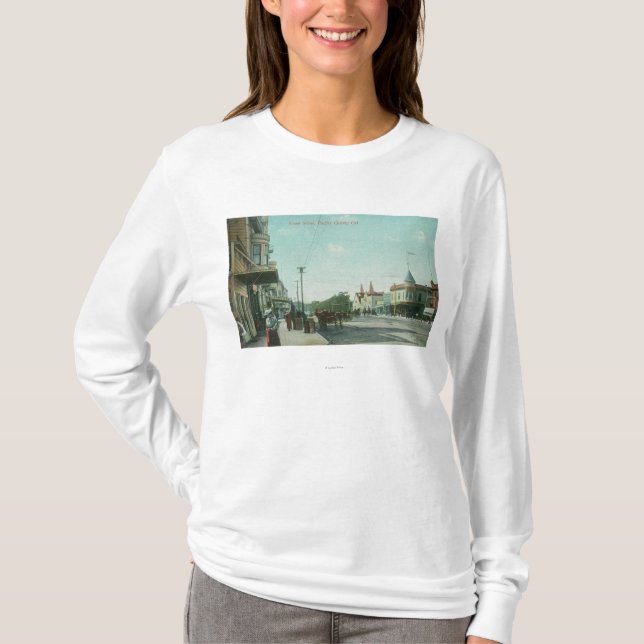 Ansicht einer Straße ScenePacific Waldung, CA T-Shirt (Vorderseite)