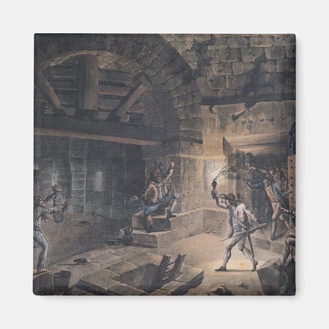 Ansicht einer Zelle in der Bastille Magnet (Vorne)