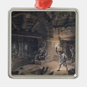 Ansicht einer Zelle in der Bastille Silbernes Ornament
