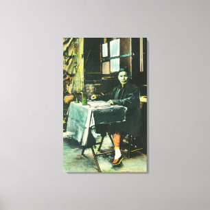 Ansicht eines chinesischen Fortune Tellers Leinwanddruck