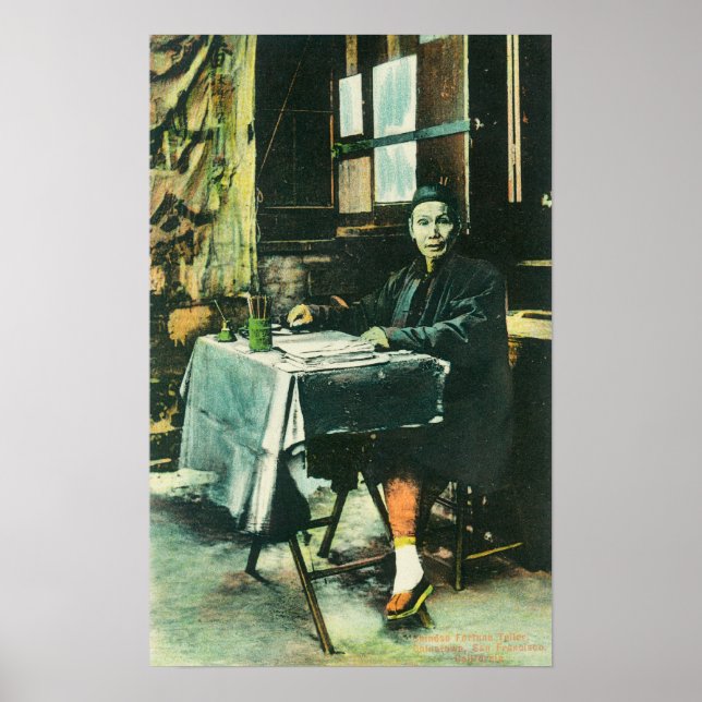 Ansicht eines chinesischen Fortune Tellers Poster (Vorne)